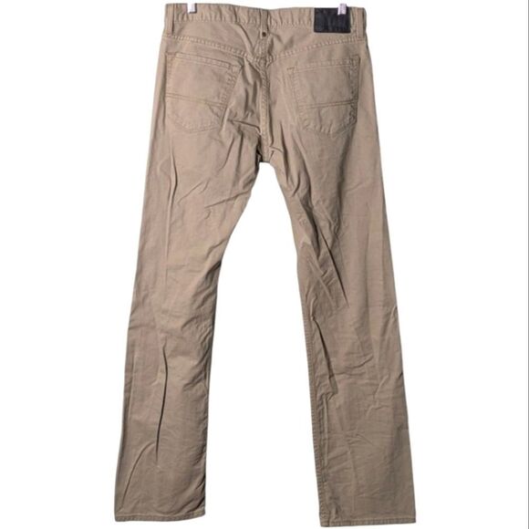 Levis DENZIEN 218 Slim Straight Cotton Khaki Tan Jeans Size Men's 34 X 34 - Picture 4 of 9